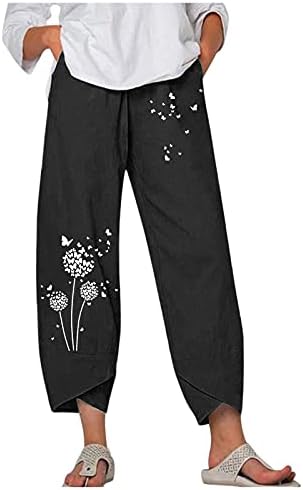  Kingspinner Capri Pants For Women Dressy Casual Patchwark Harem Pants Tapered Ankle Capris Trousers