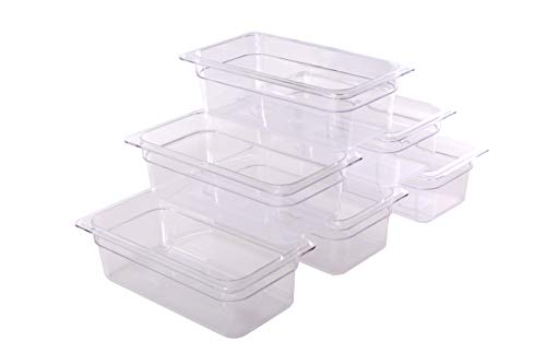  Akka 1/3 Size Polycarbonate Food Pans,2.5"Deep,Clear - Pack Of 6