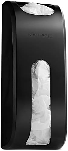  Manterio Wall Mount Plastic Bag Organizer | Durable Plastic Grocery Bag Saver | Smudge Proof, Fingerprint Resistant | White