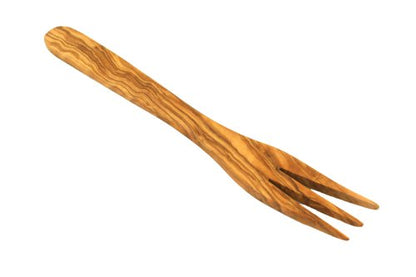  Fork Made Of Olive Wood 8-inch