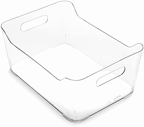  | Plastic Storage Bins, Large | The SOHO Collection | Multi-Use Organizer Bins | Built-in Handles | BPA-Free | Pantry Organization | Home Organization | Fridge Organizer | Freezer Organizer