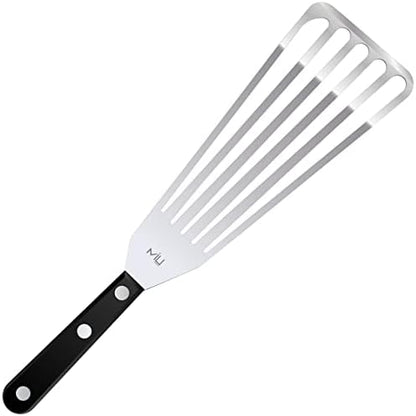  Ish Spatula Stainless Steel, Flexible, Polished Metal, Corrosion Resistant, Kitchen Slotted Turner [Upgraded Version]