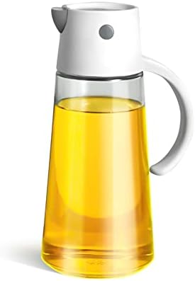 Glass Olive Oil Dispenser Bottles For Kitchen, Automatic Flip Cooking Oil Dispenser Bottle, Vinegar Dispenser Bottle, 650ML 22oz