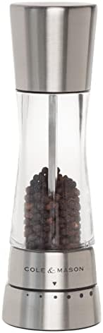 Cole & Mason OLE & MASON Derwent Salt Grinder - Stainless Steel Mill Includes Gourmet Precision Mechanism And Premium Sea Salt
