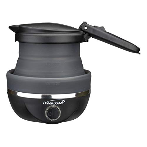  Appliances KT-1508BK .85-Quart Dual-Voltage Collapsible-Travel Kettle (Black), 0.85Q