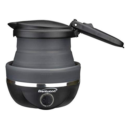  Appliances KT-1508BK .85-Quart Dual-Voltage Collapsible-Travel Kettle (Black), 0.85Q