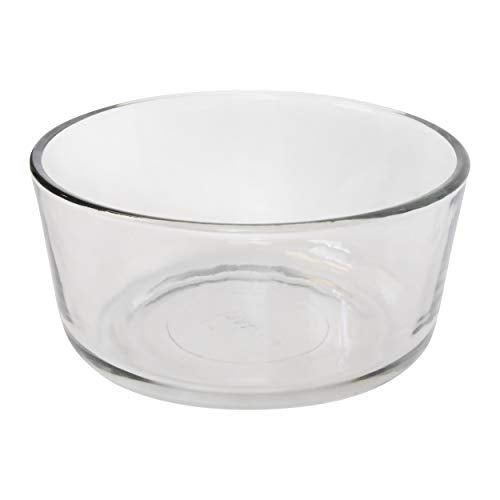 Pyrex Storage 4-Cup Round Dish With Red Plastic Cover, Clear (Case Of 4 Containers), 4 Pack