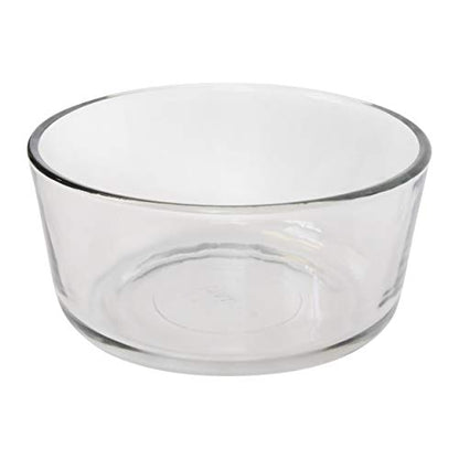 Pyrex Storage 4-Cup Round Dish With Red Plastic Cover, Clear (Case Of 4 Containers), 4 Pack