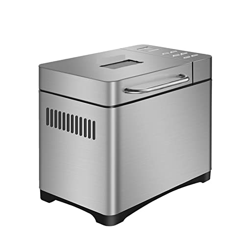  Stainless Steel 1KG 19-in-1 Automatic Bread Maker 650W Programmable Bread Machine With 3 Loaf Sizes Fruit Nut Dispenser (Size : AU)
