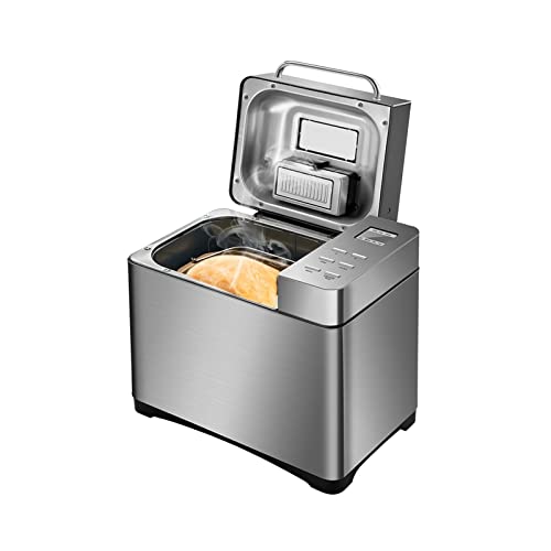  Stainless Steel 1KG 19-in-1 Automatic Bread Maker 650W Programmable Bread Machine With 3 Loaf Sizes Fruit Nut Dispenser (Size : AU)