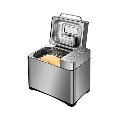  Stainless Steel 1KG 19-in-1 Automatic Bread Maker 650W Programmable Bread Machine With 3 Loaf Sizes Fruit Nut Dispenser (Size : AU)