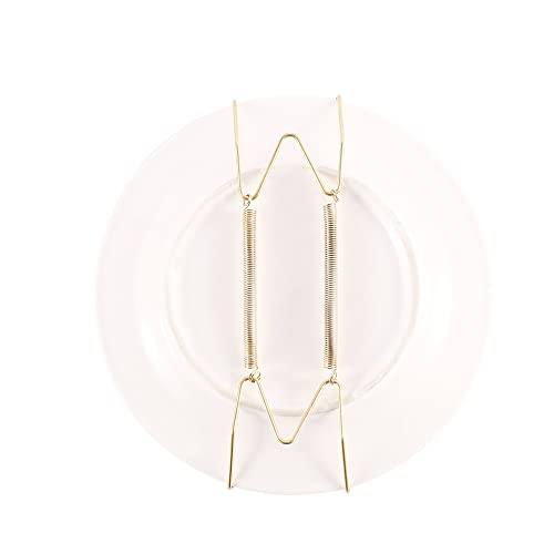 GENERIC 2 PCS Plate Hangers,Stainless Steel Plate Hangers Invisible Wall Hooks,Decorative Wire Plate Hangers,for Decorative Plates, Antique Plates (8 Inch)