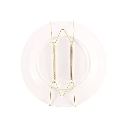 GENERIC 2 PCS Plate Hangers,Stainless Steel Plate Hangers Invisible Wall Hooks,Decorative Wire Plate Hangers,for Decorative Plates, Antique Plates (8 Inch)