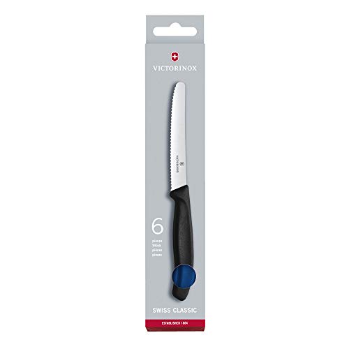 Victorinox Swiss Classic Tomato And Table Set, 6 Pieces Paring Knife, Set Of 6, Blue