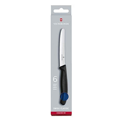 Victorinox Swiss Classic Tomato And Table Set, 6 Pieces Paring Knife, Set Of 6, Blue
