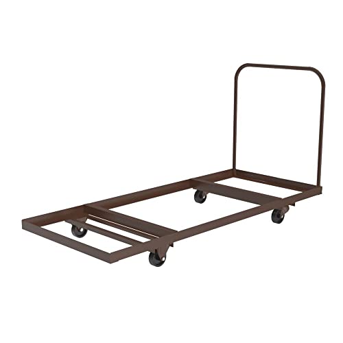  Flat Stacking Table Truck; 12-16 Rectangular Table Capacity Up To 90" Long, 30"x90", Commercial Duty Steel Construction