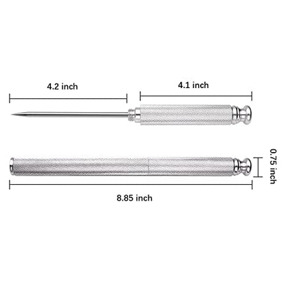  Ice Picks Aluminium Alloy Handle Stainless Steel Knife With Safety Cover Ice Tool Kitchen Tool For Restaurant Bar Home (Silver)