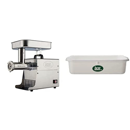  Products 17791 Big Bite #8 .5HP Stainless Steel Electric Meat Grinder, Silver