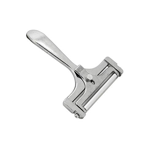  1PCS Stainless Steel Cheese Slicer With Wire And Rollers Adjustable Thickness Cheese Cutter Kitchen Cooking Tool For Soft, Semi-Hard, Hard Cheeses