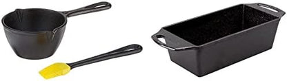 Lodge Cast Iron Silicone Brush Melting Pot, 15.2 Oz, Black