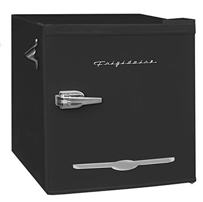 FRIGIDAIRE RIGIDAIRE Black EFR176- AMZ Retro Mini Refrigerator-Energy Saving-Adjustable Thermostat Control-Side Mounted Bottle Opener-Ideal For Dorm, Office, RV, Garage, Apartment 1.6 Cubic Feet