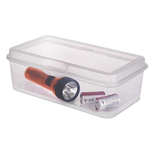  18058606 Large Flip Top, Clear, 6-Pack