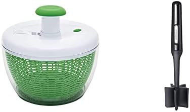  Easy To Use Pro Pump Spinner, Large 6.6 Quart, Green & Professional Heat Resistant Nylon, Masher & Smasher Meat, Ground Beef, Turkey & More, Hamburger Chopper Utensil, Pack Of 1, Black