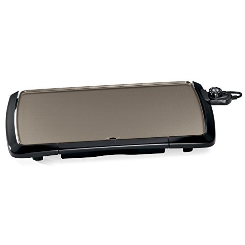  Presto 07055 Cool-Touch Electric Ceramic Griddle, 20", Black & Electric Skillet, 16", Grey Ceramic