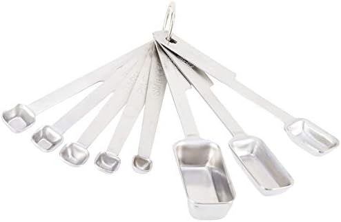  8-Piece Stainless Steel Measuring Spoon Set, One Size, Metallic