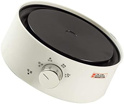  Electric Mini Stove, Safe Far Infrared Heating Electric Hot Plate Round Body PP 360 Degree Vertical Heating For Coffee (White)