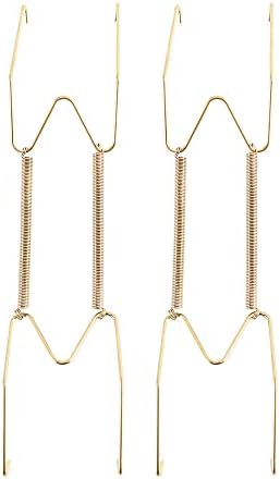 GENERIC 2 PCS Plate Hangers,Stainless Steel Plate Hangers Invisible Wall Hooks,Decorative Wire Plate Hangers,for Decorative Plates, Antique Plates (8 Inch)
