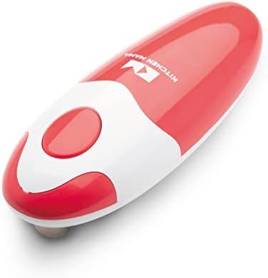  Auto Electric Can Opener: Open Your Cans With A Simple Push Of Button - Automatic, Hands Free, Smooth Edge, Food-Safe, Battery Operated, YES YOU CAN (Red)