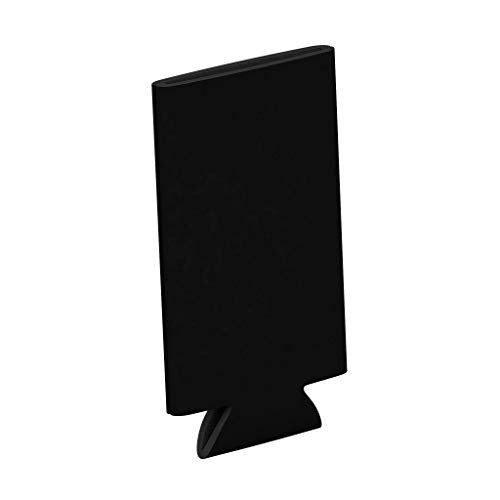  Slim Can Cooler Sleeves (25-Pack) Insulated Polyfoam, Bulk Scuba Knit Polyester Fabric Drink Insulators For 12oz Tall Skinny Beverage - Blank Design (Black)