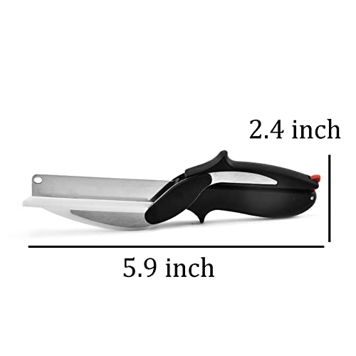  Kitchen Vegetable Scissors, Food Scissors With Built-in Cutting Board, Multifunctional Intelligent Quick Vegetable Slicer, Stainless Steel Kitchen Food Cutting Choppers,kitchen Shears