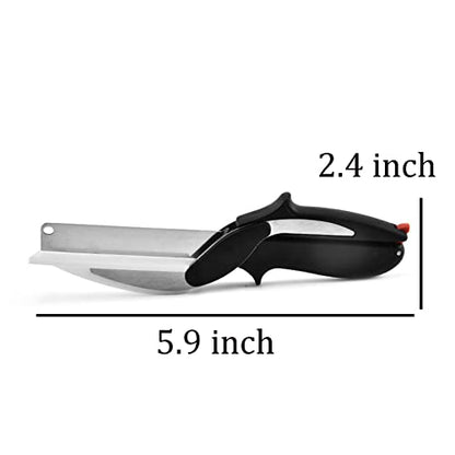  Kitchen Vegetable Scissors, Food Scissors With Built-in Cutting Board, Multifunctional Intelligent Quick Vegetable Slicer, Stainless Steel Kitchen Food Cutting Choppers,kitchen Shears