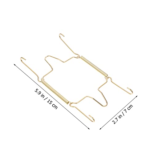  4pcs Wall Plate Hangers Gold Spring Dish Hooks Wire Plate Hook Holder Invisible Plate Hanger Decorative Dish Holder With Hooks For Home Wall Ornament