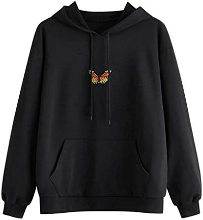  Meikosks Womens Sweatshirt Long Sleeve Pullover Pocket Tops Fashion Graphic Hoodies