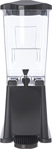  1085203 TrimLine Clear Economy Single Base Beverage Dispenser, 3 Gal Capacity, Black