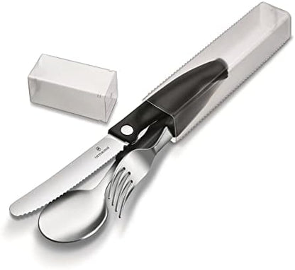 Victorinox Swiss Classic Classic Paring Knife, Fork And Spoon Set Black 3-Pieces