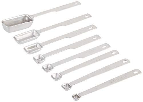  8-Piece Stainless Steel Measuring Spoon Set, One Size, Metallic