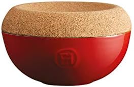 Emile Henry 0.5 Qt. Salt Celler + Cork Lid | Burgundy