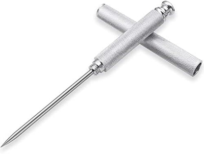  Ice Picks Aluminium Alloy Handle Stainless Steel Knife With Safety Cover Ice Tool Kitchen Tool For Restaurant Bar Home (Silver)