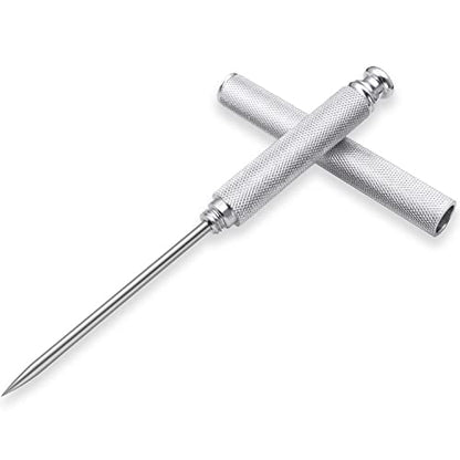  Ice Picks Aluminium Alloy Handle Stainless Steel Knife With Safety Cover Ice Tool Kitchen Tool For Restaurant Bar Home (Silver)