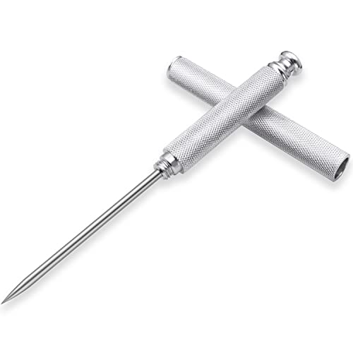  Ice Picks Aluminium Alloy Handle Stainless Steel Knife With Safety Cover Ice Tool Kitchen Tool For Restaurant Bar Home (Silver)