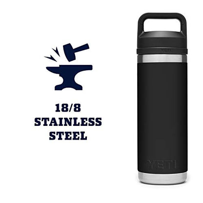 Yeti Rambler 18 Oz Bottle, Vacuum Insulated, Stainless Steel With Chug Cap