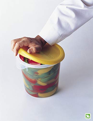Rubbermaid Commercial Lid (Lid Only)for Round Food Storage Container, Fits 8 Qt. Containers, Yellow (FG572500YEL)