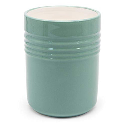  Kook Ceramic Utensil Crock For Kitchen Counter, Utensil Holder, Heavy & Stable Caddy, Countertop Organizer, For Spoons, Spatulas, 5.3”, Dishwasher Safe (Teal)