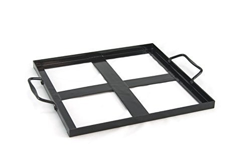  Charcoal Companion Porcelain Coated Salt Plate Holder, 10.2" X 10.2", Black