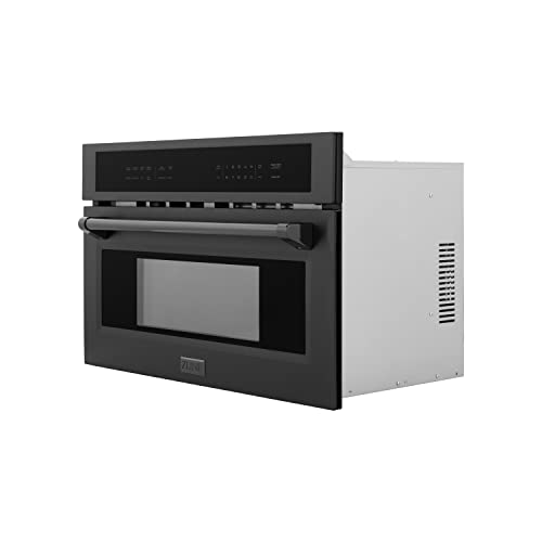  INE 30" 1.6 Cu Ft. Built-in Convection Microwave Oven In Black Stainless Steel With Speed And Sensor Cooking (MWO-30-BS)