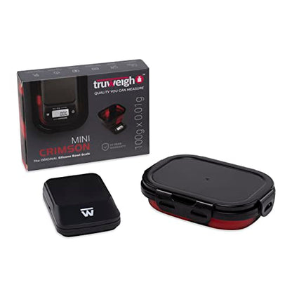  Mini Crimson Digital Scale - (100g X 0.01g Black/Purple) -Digital Kitchen Scale With Bowl - Digital Travel Scale - Portable Food Scale - Meal Prep Weight Scale - Digital Gram Scale